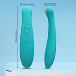 Dingfoo Factory Silikon-Doppelkopfvibrator, elektrischer Impulsvibrator, 85 g